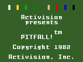 Pitfall! title screen for Intellivision